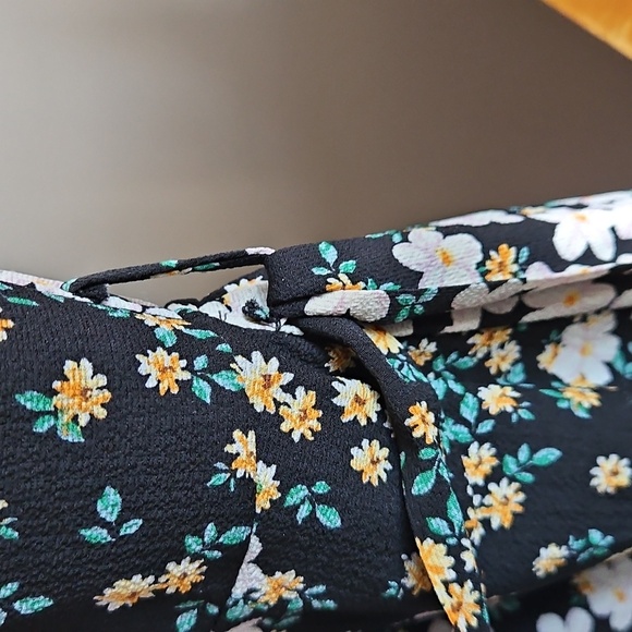 2/$20 Monteau - Floral Halter Dress - Black and White - Size Medium - Picture 3 of 5